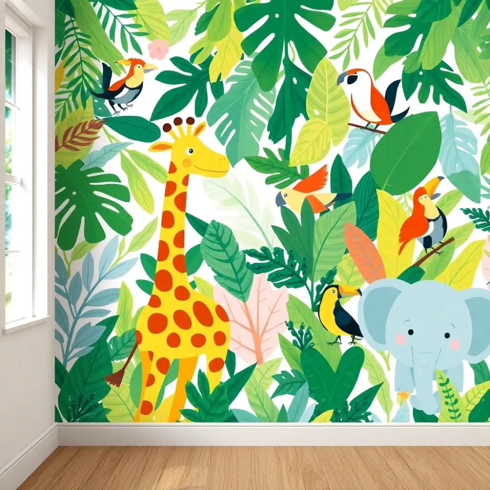 Tapeta dżungla dla dzieci