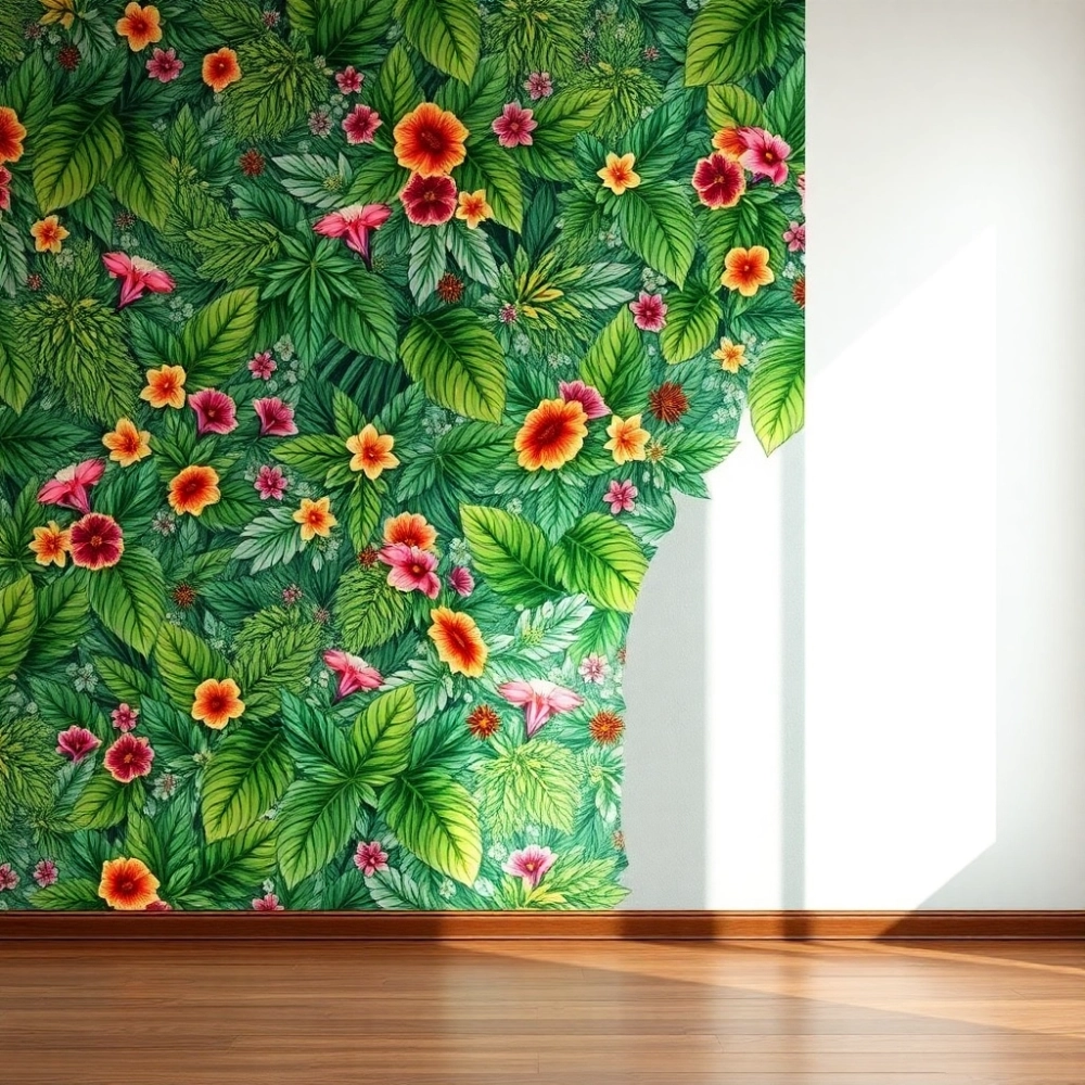 Tapeta rośliny na ścianę