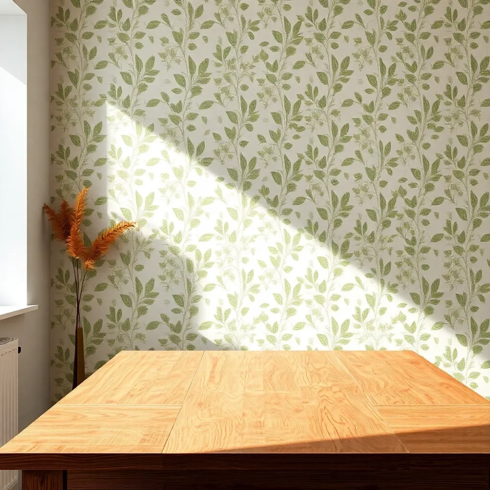 Tapeta w kuchni przy stole