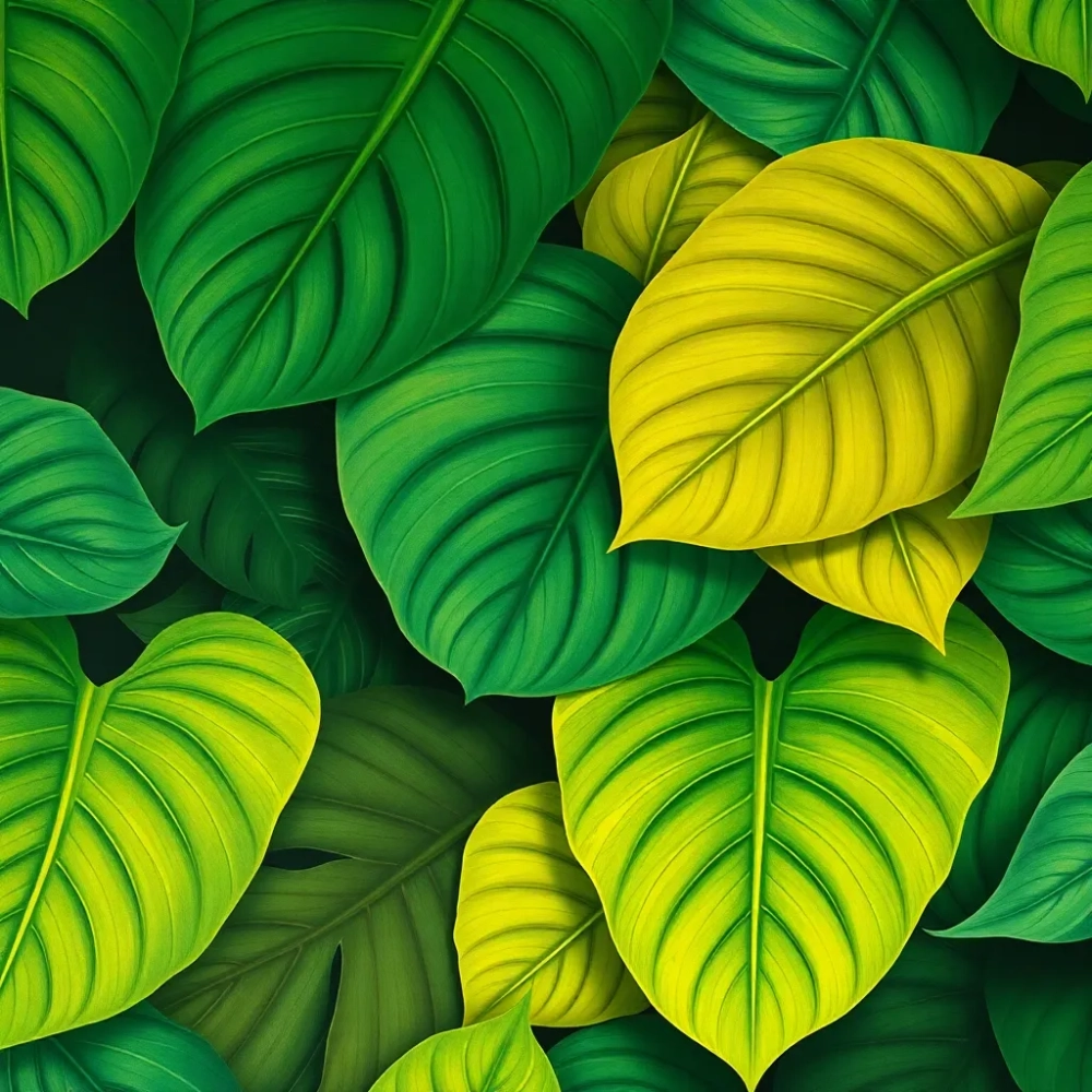 Tapeta w liście aranżacje