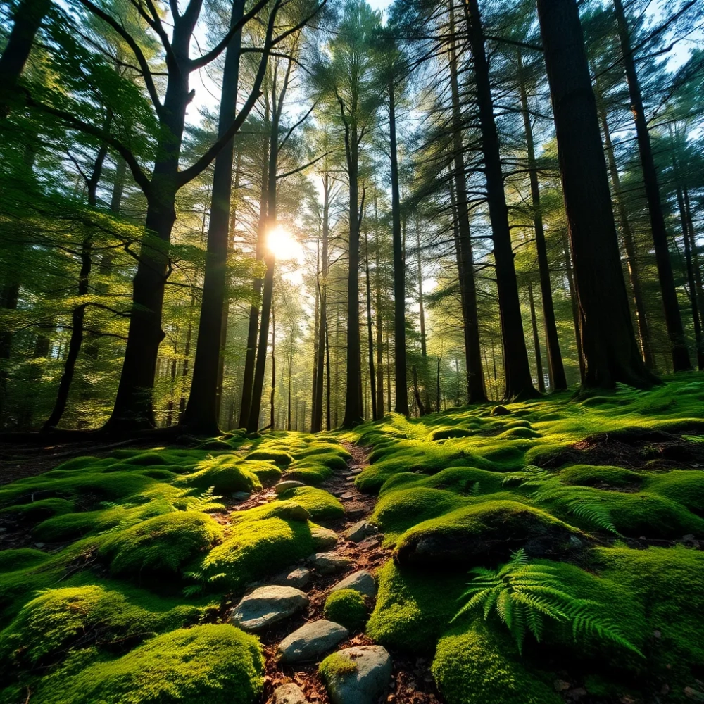 Tapeta z motywem lasu