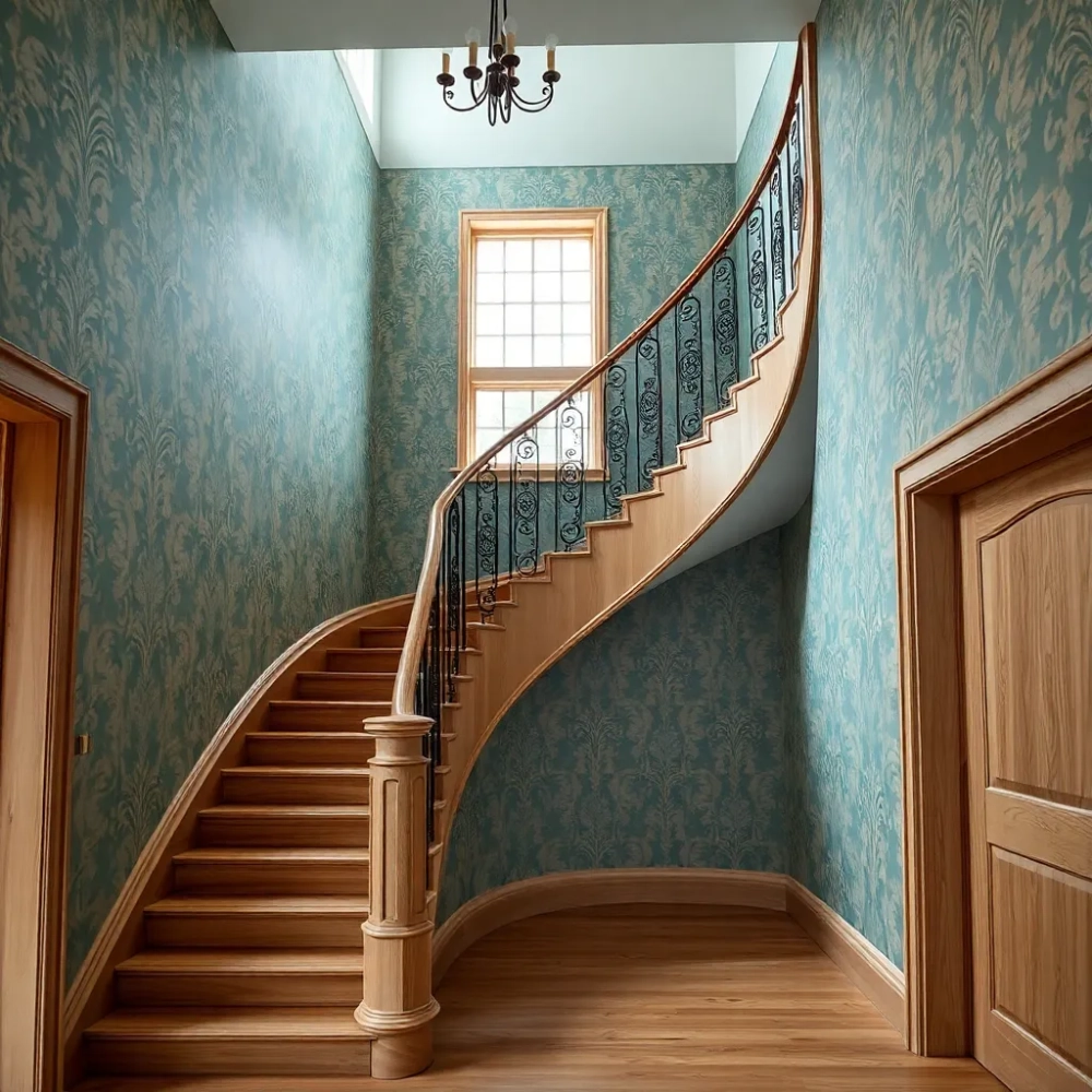Tapety na korytarz że schodami