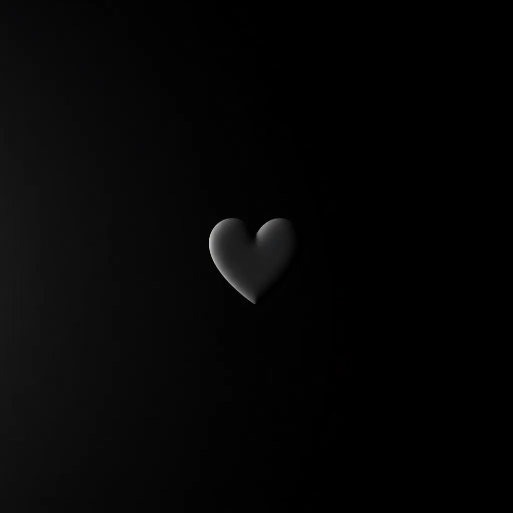 Tapety na telefon czarne z sercem