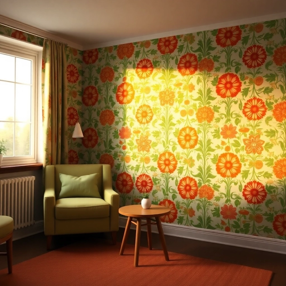 Tapety retro do salonu