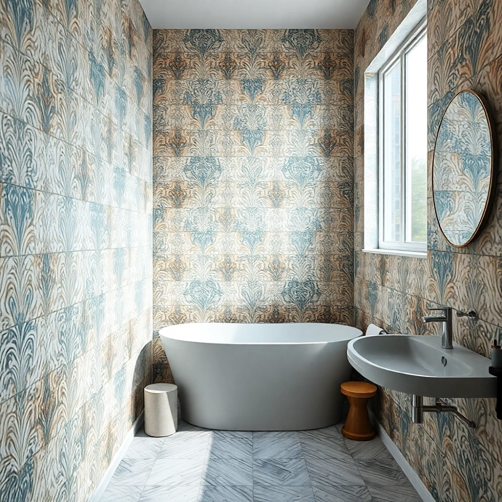 Tapety z włókna szklanego do łazienki