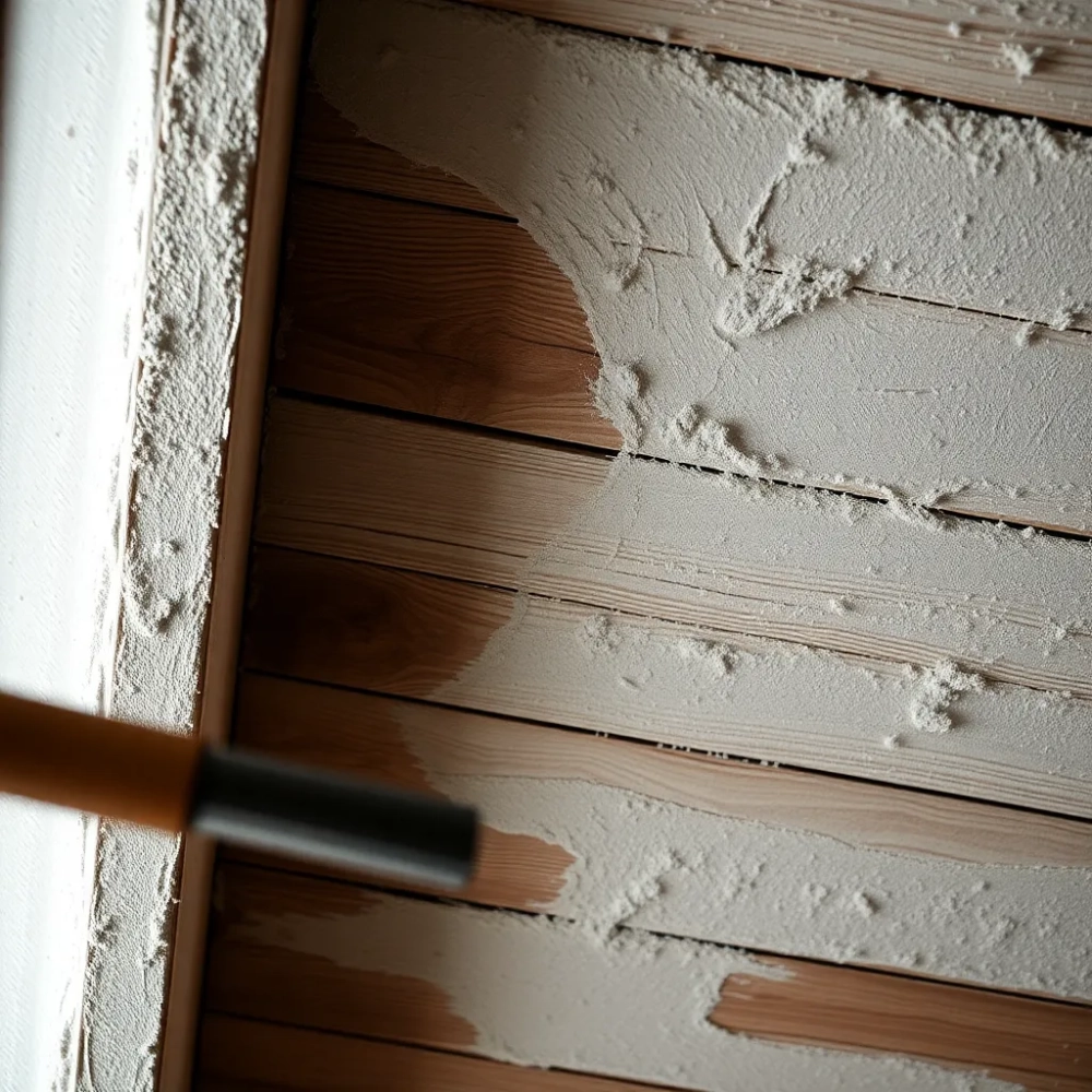 Tynkowanie sufitu z desek