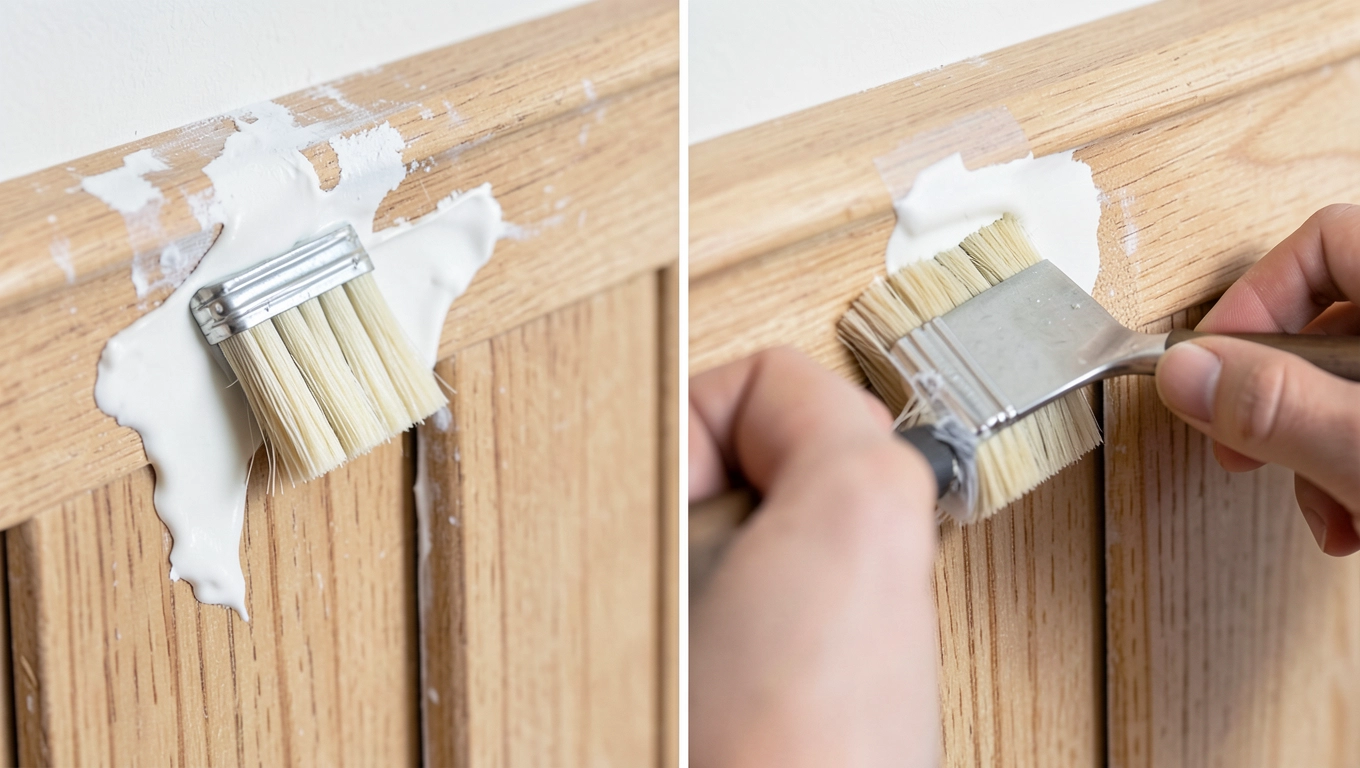 Usuwanie ubytków w lamperii szpachlą