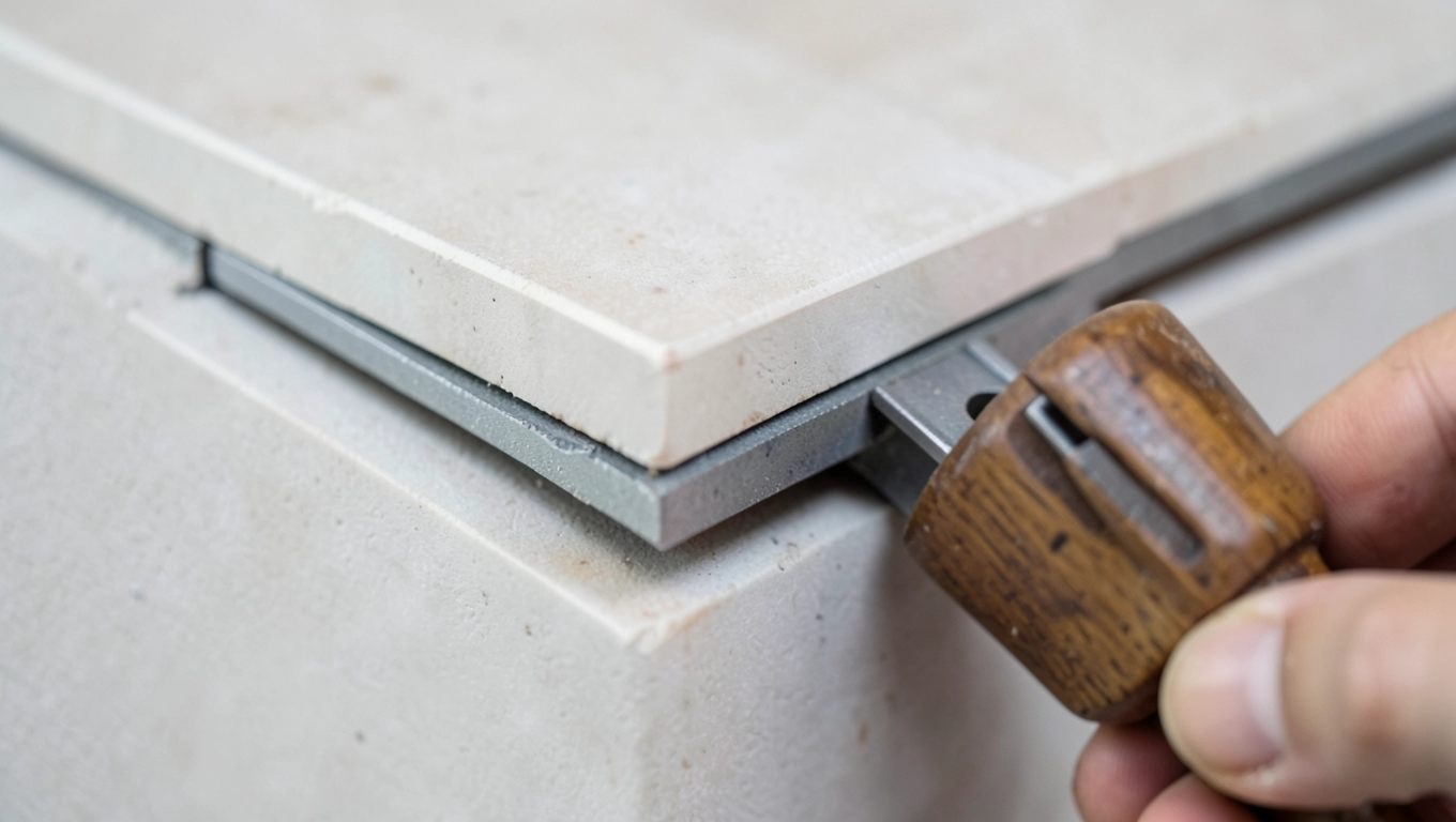 Wkładanie płytek w listwy zaciskowe