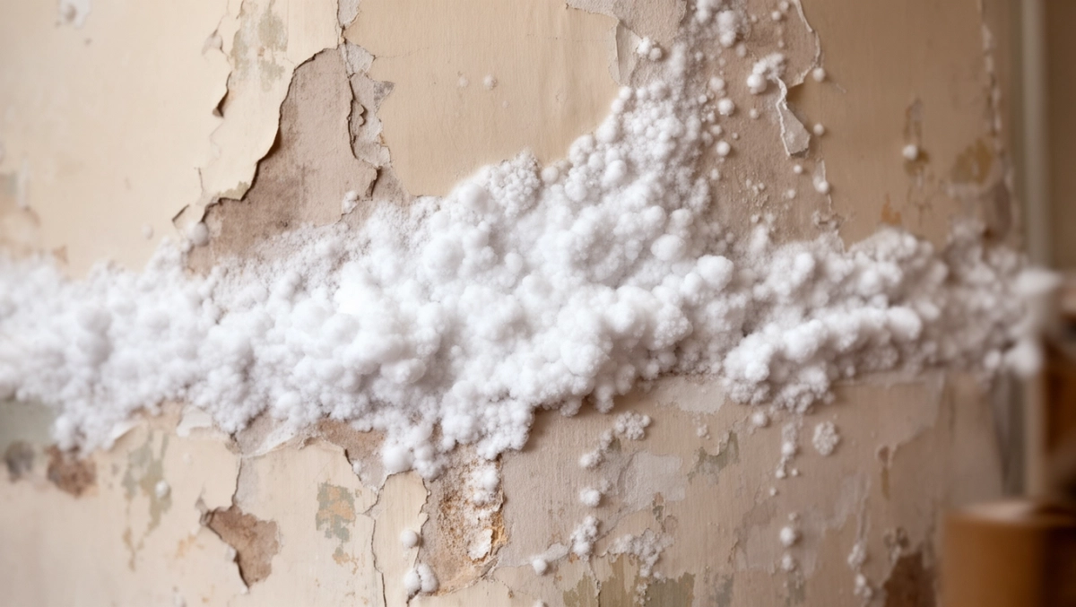 Wykwity solne na ścianie wewnętrznej