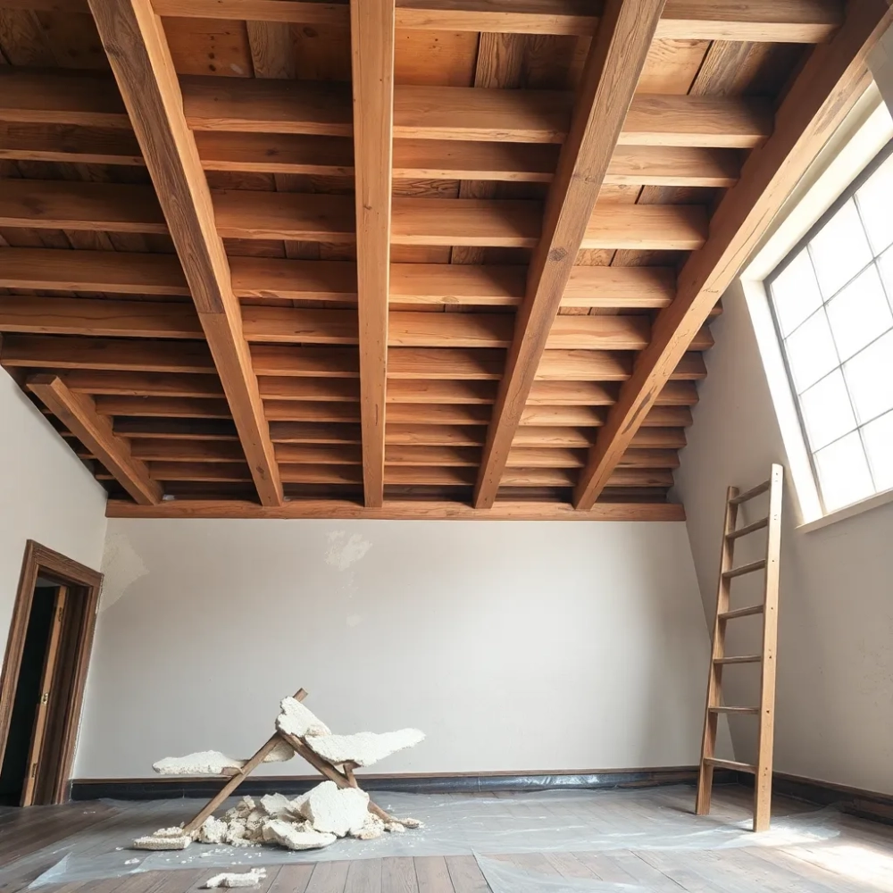 Wymiana sufitu w starym domu