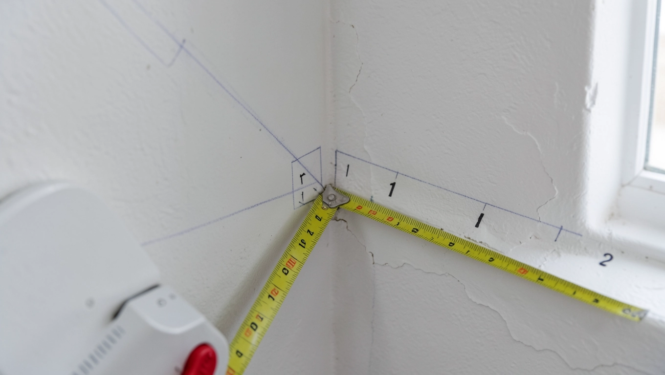 Wyznaczanie i mierzenie miejsc pod listwy