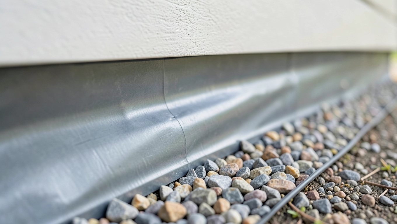 Zabezpieczenie dolnej krawędzi ocieplenia przed wilgocią