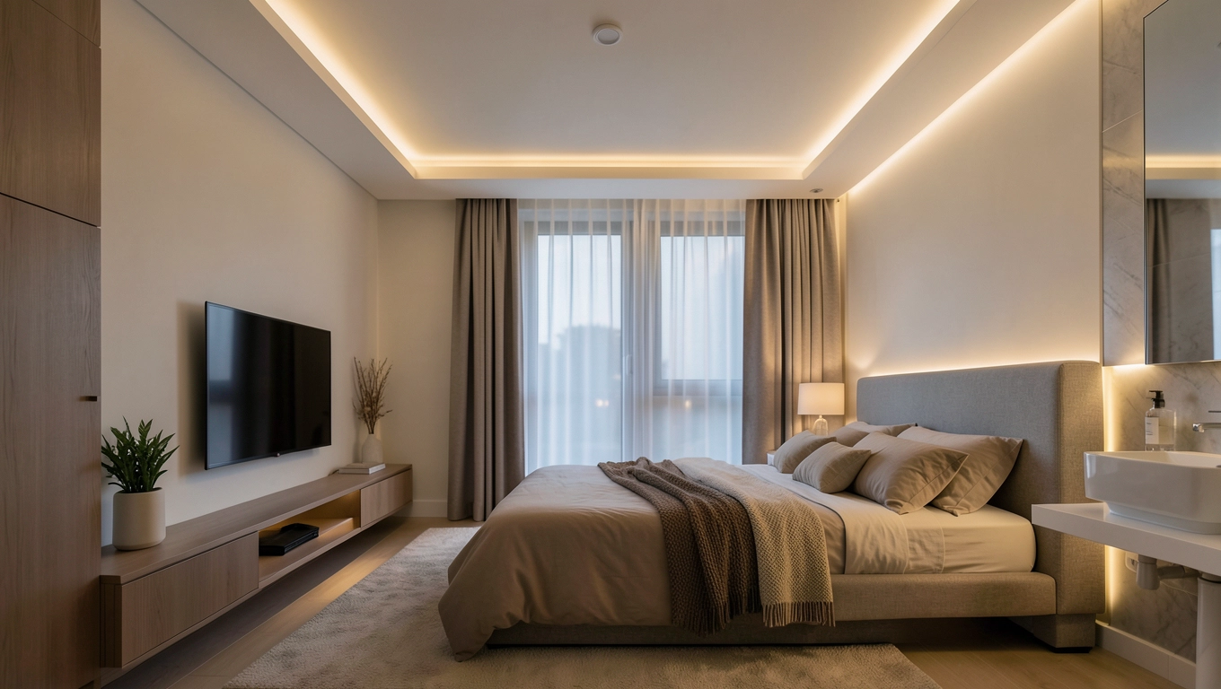 Listwa LED ścienna w aranżacji pomysły do salonu, sypialni i łazienki