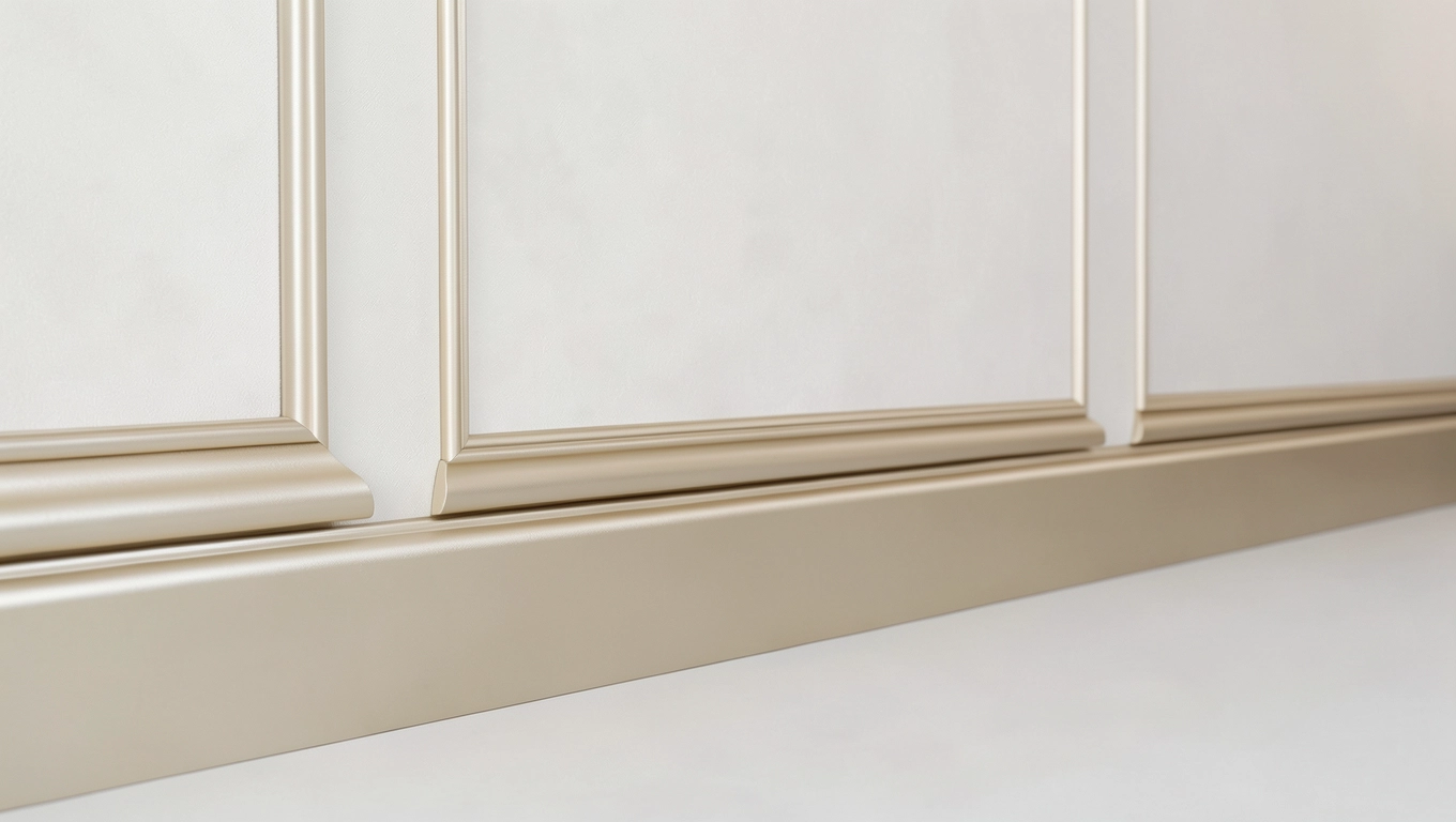 Listwy bezowe w trendach glamour i minimalizm
