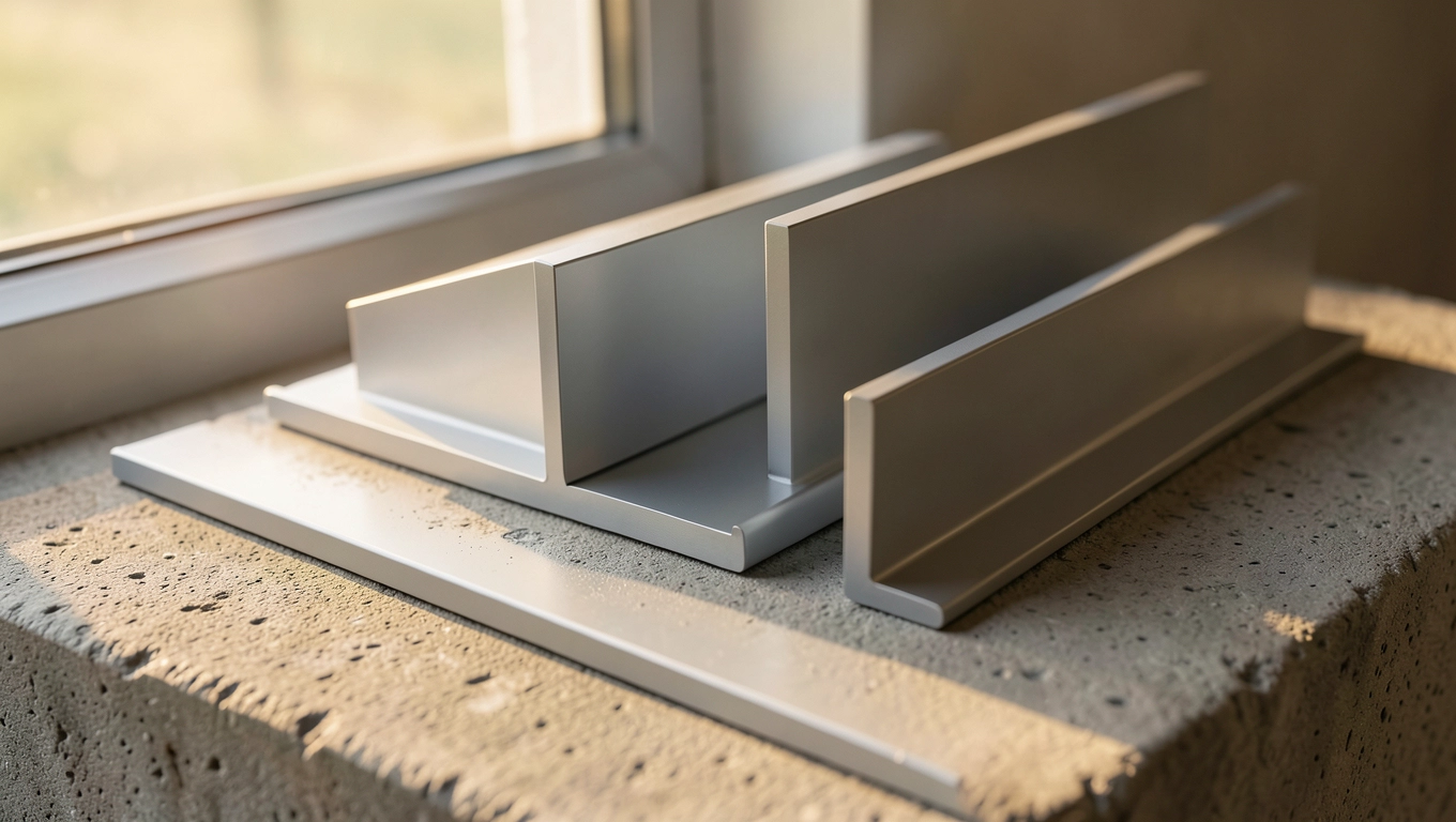 Profile narożne z aluminium, stali i PVC do płytek