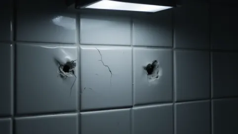 Głuche płytki na ścianie