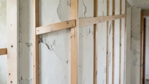 równanie ścian na listwach