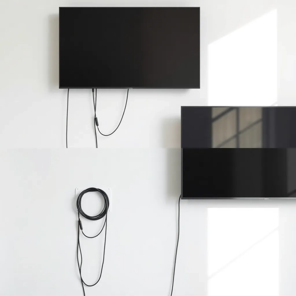 telewizor na ścianie jak ukryć kable