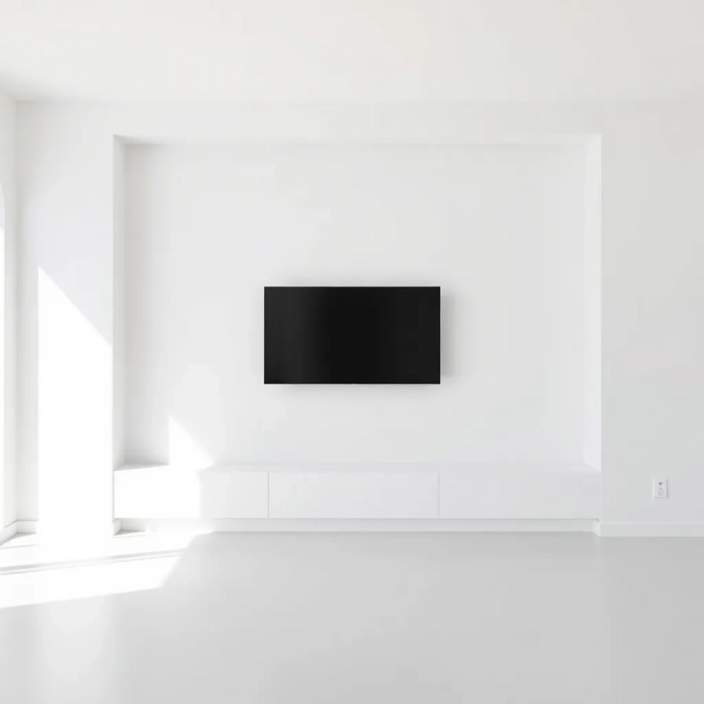 Telewizor z montażem na ścianie